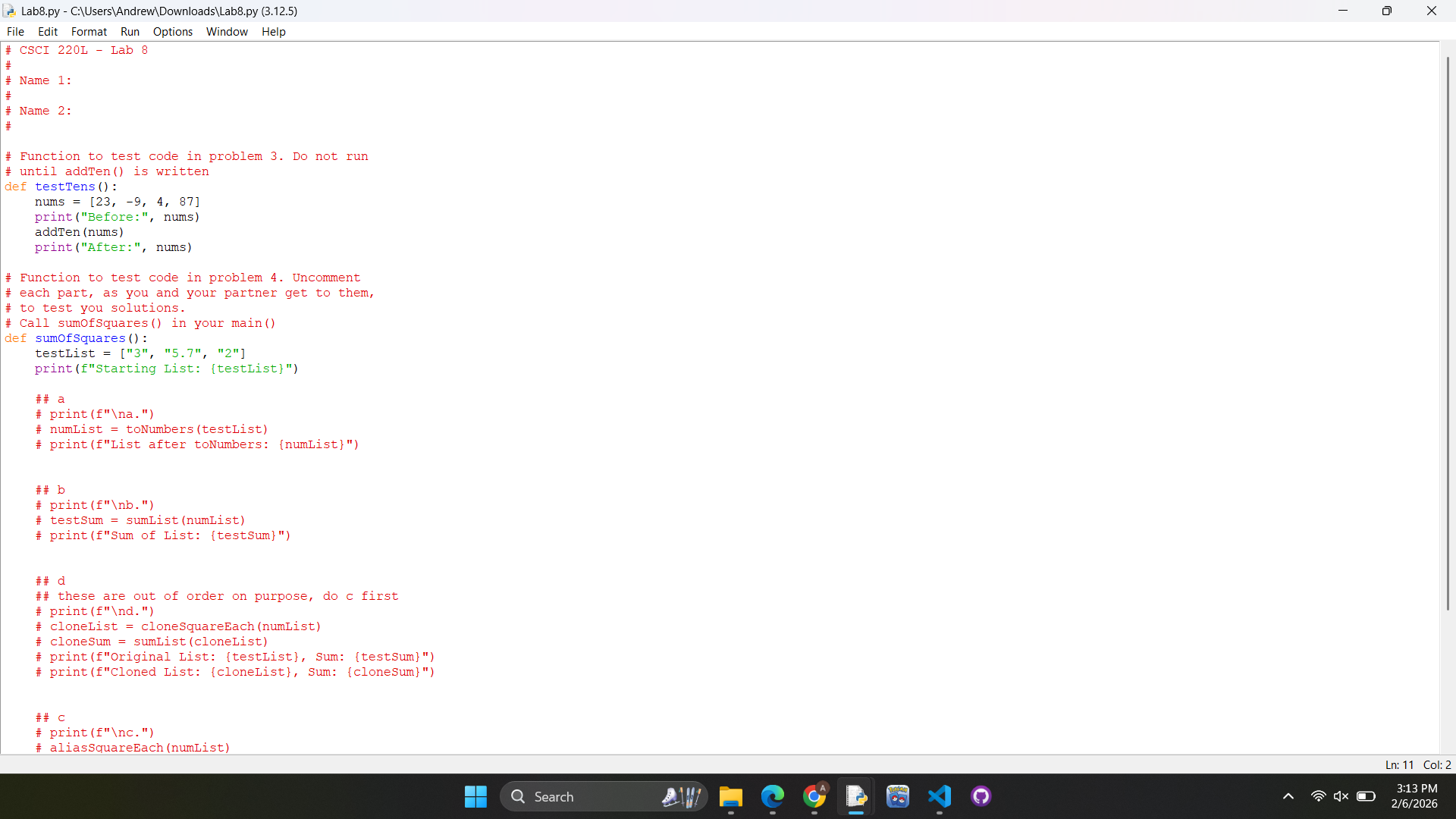 Python Lab